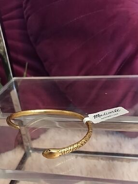Madewell Gold Snake Cuff Bracelet NWT